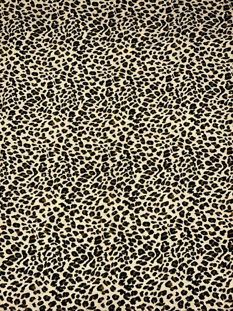 New Leopard Cheetah Animal Print Fabric Nearly 4 Yards 17” x 44”Sewing Curtains