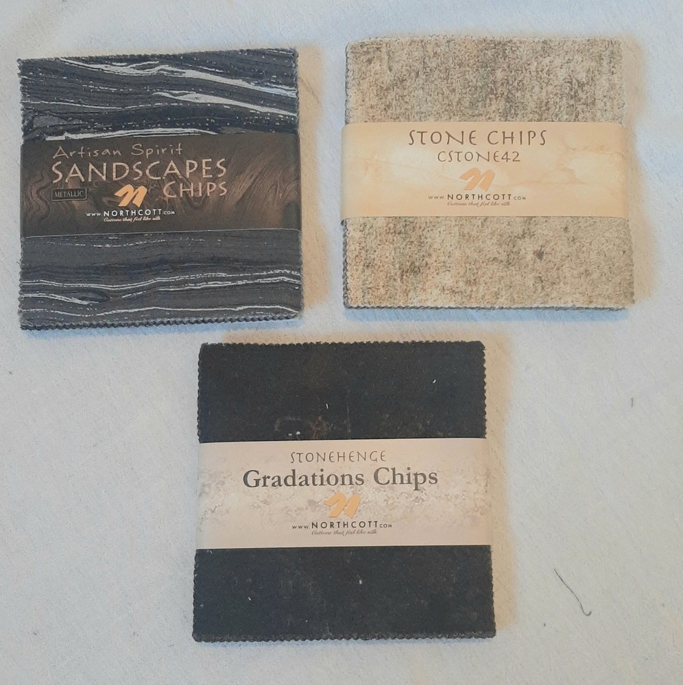 Lot of 3 Different Northcott Stonehenge Gradations CHIPS Charm Pack 3X 42 PC X5″
