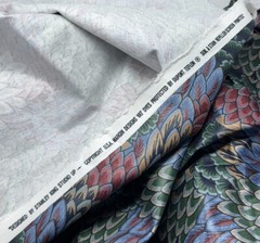 1.5 Yards Stanley King Studios Screen Print Fabric Teflon Finish 54″ Floral VTG