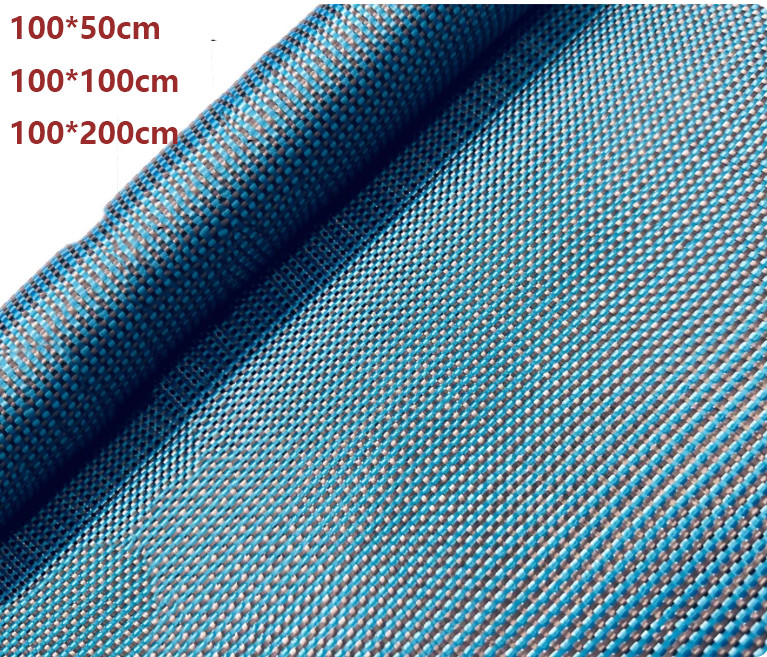 3K 200g Carbon Polypropylene Hybrid Cloth Lake Blue Weave Table Tennis Composite