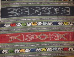 Vintage LAOS HILL TRIBE handwoven silk cotton ikat brocade 26″ wide SUPERB RARE