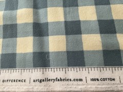 ArtGallery Fabrics Cotton Flannel 2.5 Yards Blue and Ivory Buffalo Checked