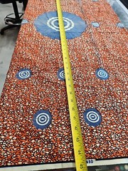 Orange African Print Fabric, Ankara Wax Fabric, Orange Colour Ankara Print 60×40