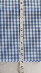 Blue Gingham Fabric 17″ x 72″ Medium Blue check – one piece