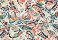 Liberty of London Tana Cotton Lawn – “Costume Party” Coral Party – ALSO IN BLUE