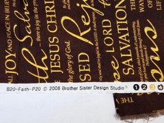 Religious Faith Fabric 2 Yds + 20″ Brother Sister Design Studio Jesus Scripture