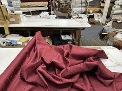 Damask Jacquard Brocade Fabric – 58” Wide -Sold By The Yard – Burgundy