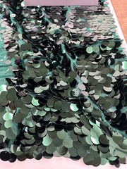Green 18MM Paillette Sequins Trim Fabric Oversized Round Costumes Dancewear