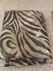 Jo-Ann Fabric 128 x 56 inches piece-56-Wide Brown & Cream Sheer Zebra Print