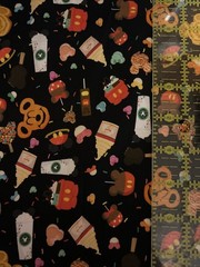 Magical Snacks On Black #33 Inspired Tumbler Cut Fabric Cotton Woven 9×13”