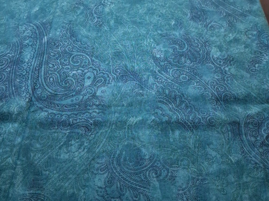 1 Yd CHELSEA by Jinny Beyer 2014 RJR Fabrics Dark Teal Paisley Cotton Fabric