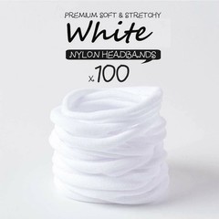 100 PCS Nylon Headbands Hairbands Hair Bow Elastics for Baby