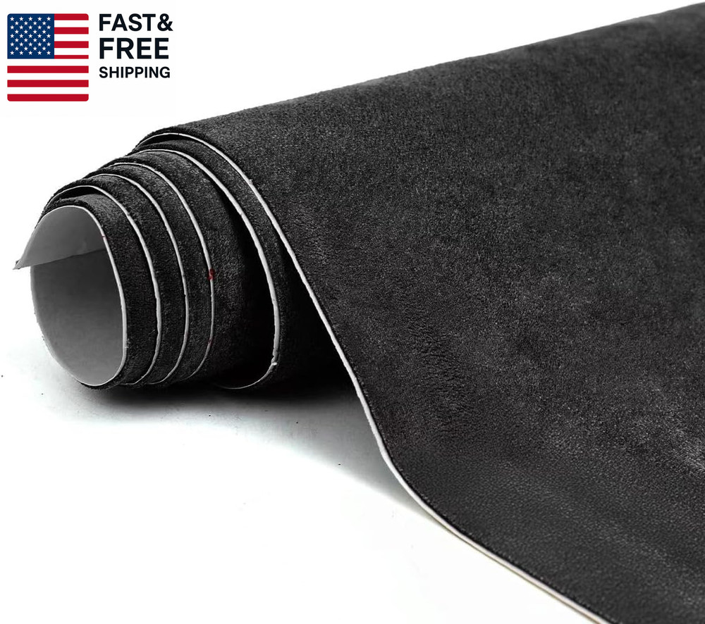 Premium Black Suede Fabric Wrap – 17X70 Inch Suede Wrap for Car Interior – Sel