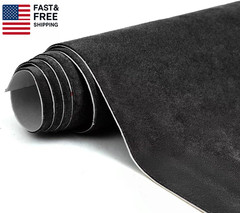 Premium Black Suede Fabric Wrap – 17X70 Inch Suede Wrap for Car Interior – Sel
