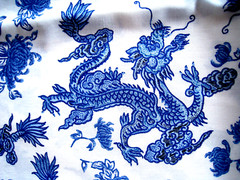YEAR OF THE DRAGON MODA FABRIC OOP +2 Assorted Size Pieces (3) Asian Designs