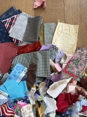Vintage Cotton Fabric Scraps For Crumb Quilts & Crafts Junk Journal 5 Pounds LOT