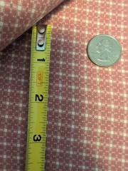 Vintage 1989 N.T.T. Calico Cotton Quilting Fabric mauve tiny squares 4 yards NOS