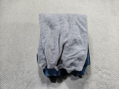 Cashmere Sweater Lot Five Damaged Recycle Flaw Material Scrap Fabric Blue Gray