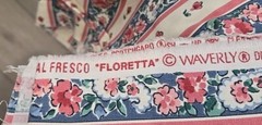 VTG Waverly Fabric Floretta Al Fresco Cotton Decor Upholstery Panel 1.5yds x 59″