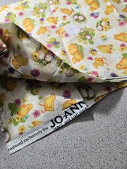 Lot Of 9 Animal Fabric Mix 10.5 Yards Vintage 1992 Cow Horse Cat Chick Lady Bug