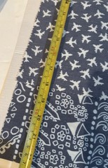 Vintage Klopman Mills Burlington Fabric Samples Trigger Retro 1969 Blue 3 Pieces