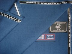 60% SUMMER KID MOHAIR & WOOL “UCLA Blue SUITING FABRIC MADE IN ENGLAND See Below