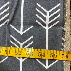 Arrow Print Upholstery Fabric Gray White 54″x62″ Modern Geometric USA Outdoor