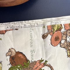 A Waverly Bonded Fabric “Brunch” 100% Pure Combed U,S. Cotton 100×36 Inches.