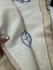 Nautical Cotton Cream Fabric 2 Yards 58″ Wide Sailboats Anchors