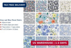 Charm Packs for Quilting 5 Inch Clearance, Quilting Cotton Fabric Squares Precut