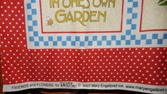 Mary Engelbreit Friend & Flowers cotton quilt fabric panel garden Moda OOP 2007