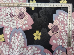 Japanese Silk Kimono Obi Fabric Nishijin Sakura Pink 30.5 × 65 cm Made in Japan