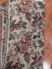 Roses Fruits Grapes Jacquard Tapestry Upholstery Fabric By yards 57″ wide