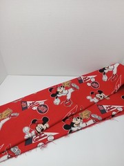 Disney Mash Up Mickey & St Louis Cardinals Red Cotton Fabric 1.5 Yards Sewing