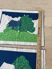 HTF Fabric Panels design Elna Voss-Hellwig Toma Farmhouse Landscape Finland 70s