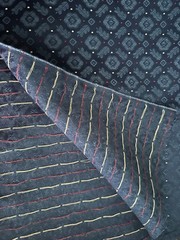 UPHOLSTERY FABRIC navy blue, jacquard, heavy, 2 yards by 56 inches NEW