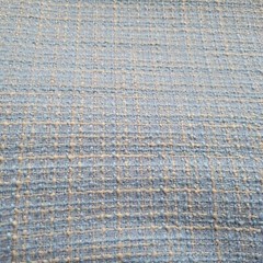 Soft Sky Blue & Rich Cream Tahari Fine Yarn Boucle Suiting – Elegant, Chic!