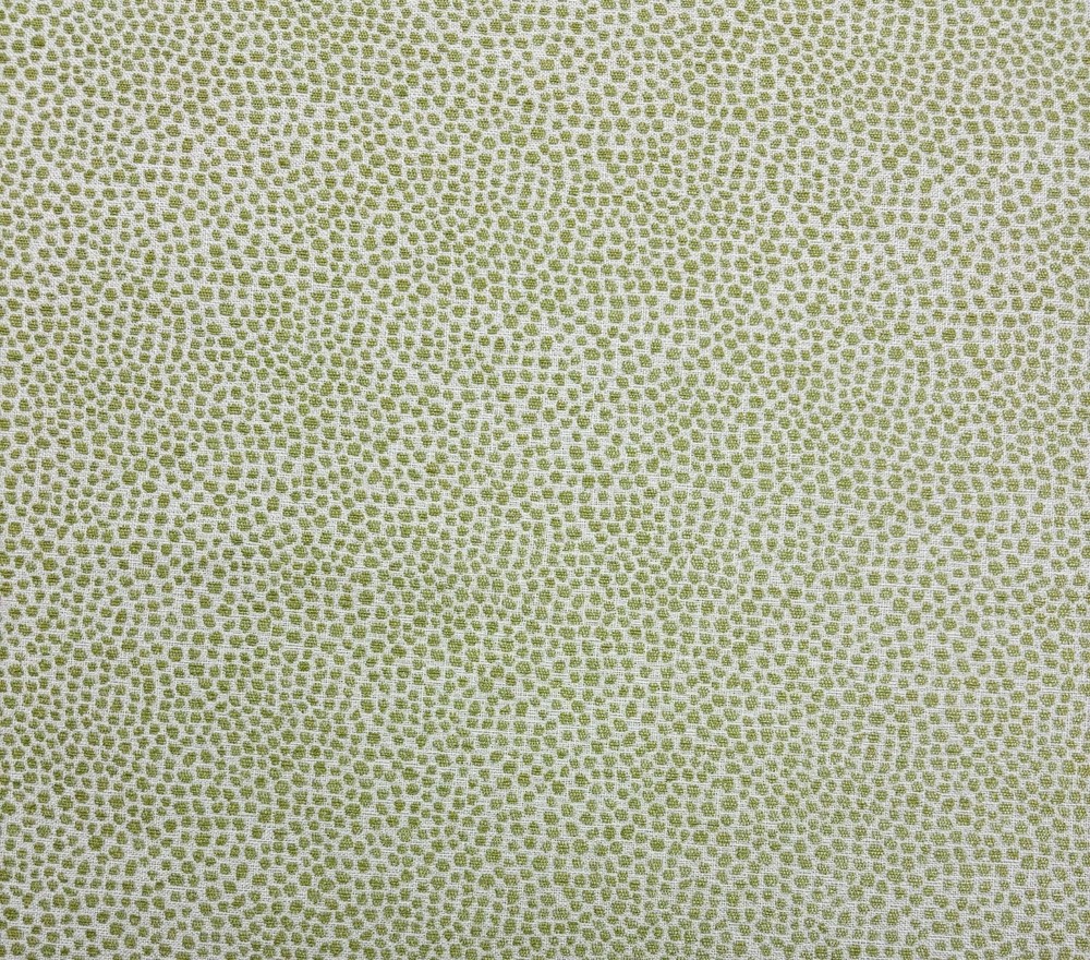 BALLARD DESIGN TULLY PEAR GREEN RAISED ANIMAL SPOT WOVEN FABRIC BY YARD 57″W