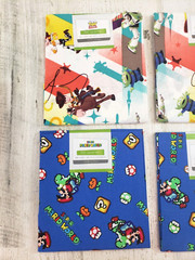 Lot of 4 Disney Toy Story & Mario World Fat Quarter Cotton 18″ x 22″ each NEW
