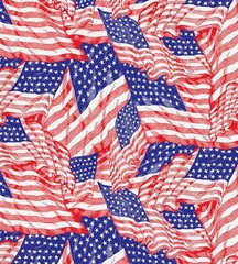 250 Years Of America•Patriotic Flags, Flag Fabric! 1yd BTY•Cotton•Fast Ship!