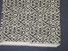 2 Yds Richloom Screen Print Solarium Fabric Black/White Geometric Indoor/Outdoor