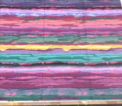 90s Desert Stripe Modern Pink Green Blue Purple Batik Cotton Fabric ! Y #14