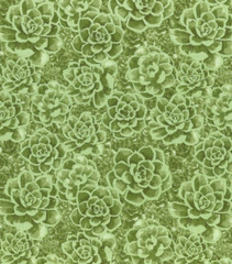 Pearlescent Green Succulent 100% Cotton Fabric by the Half Yard 18″ x 44″