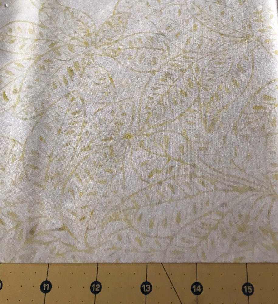 Palm Fronds Coconut Batik 100% cotton fabric sold by the yard #B109