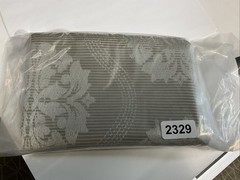 Designer Fabric Remnant Beige & Silky Silver Thread 21” X 54”