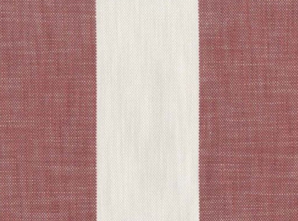 PERENNIALS INDOOR OUTDOOR UPHOLSTERY FABRIC VINTAGE STRIPE GERANIUM RED BTY