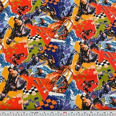 Vintage Abstract Xtreme Edge Springs Industries Cotton Fabric BY THE YARD 36×46