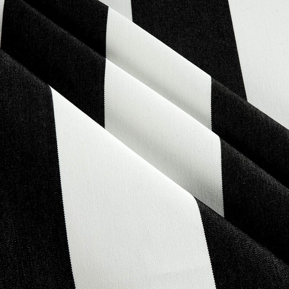 Sunbrella Cabana Classic Black White Stripe Outdoor Fabric By the yard