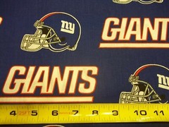 NEW YORK GIANTS NFL 100% COTTON REMNANT PIECE BRAND NEW DESIGN “GO GIANTS”