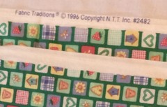 Fabric Traditions #2482 – Green Gardening Blocks – Cotton – 1996 – 1+11/12 Yds